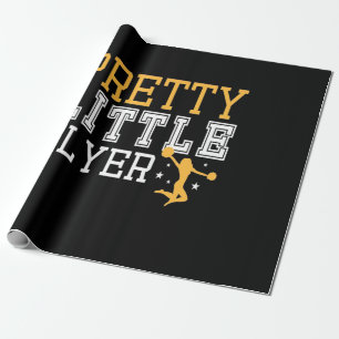 Gymnastics Pretty Little Flyer Wrapping Paper