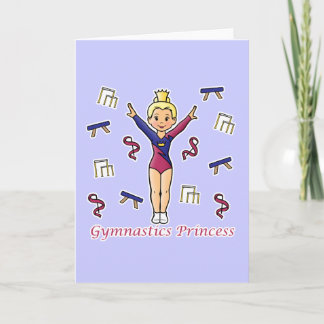 Gymnastics Princess Card