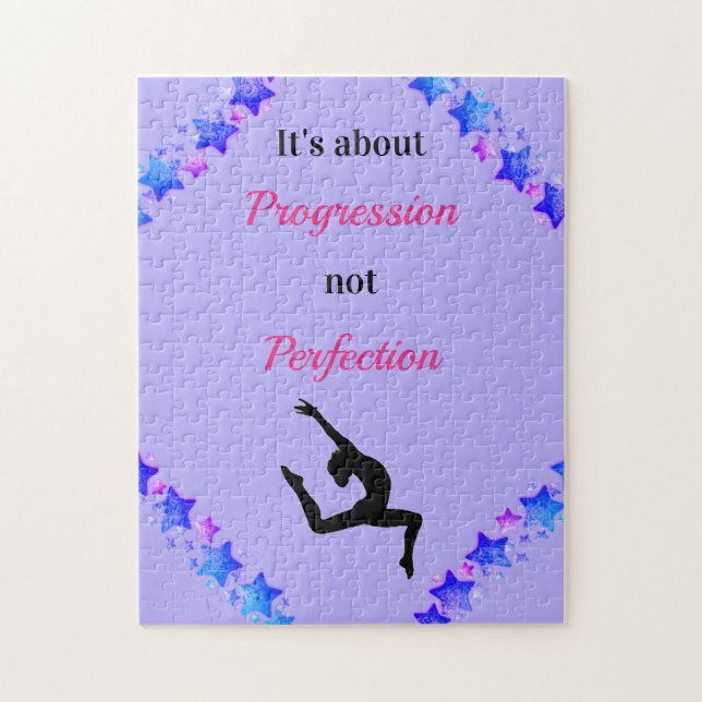 Gymnastics Progression not Perfection Puzzle (Vertical)