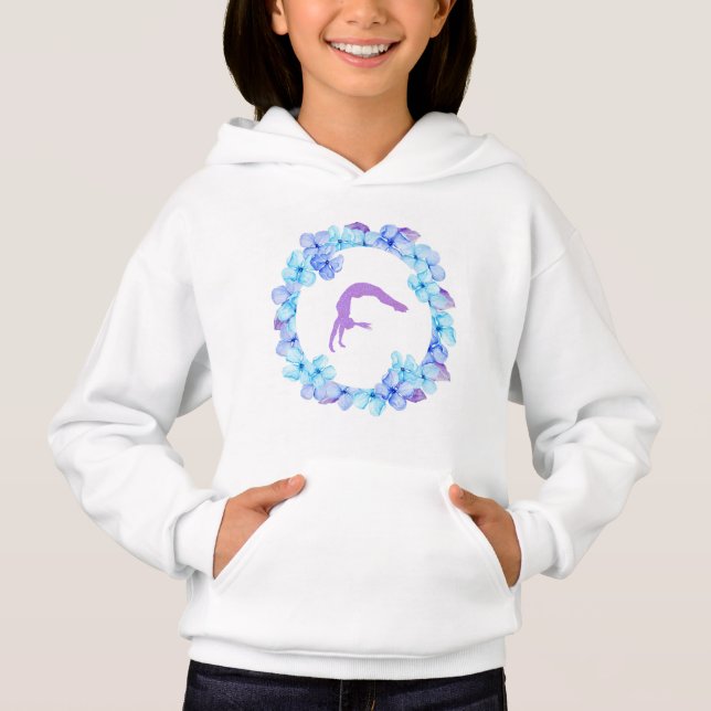 Gymnastics pullover hoodie/two sided. (Front)