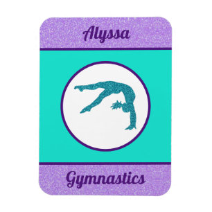 Gymnastics Purple / Turquoise Magnet