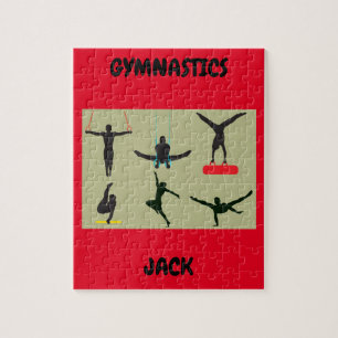 "GYMNASTICS puzzle for boys with personalised name