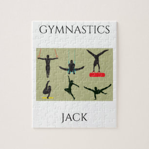 "GYMNASTICS puzzle for boys with personalised name