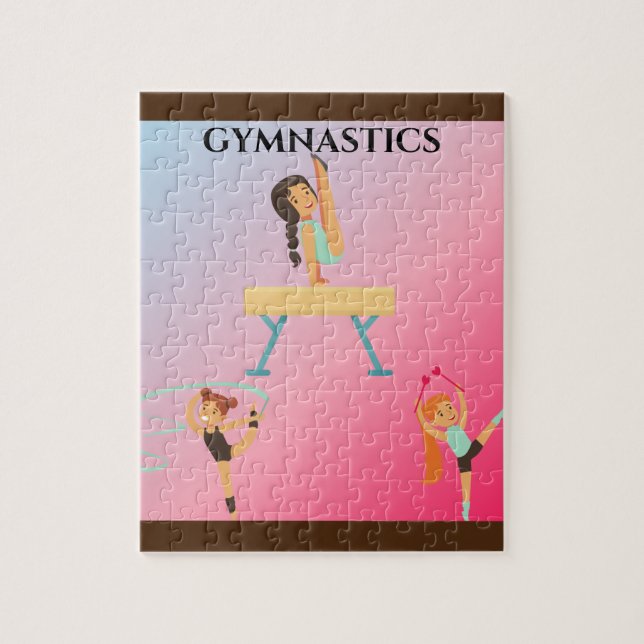 Gymnastics puzzle for girl's. (Vertical)
