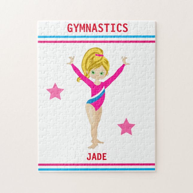  GYMNASTICS PUZZLE FOR GIRLS PERSONALIZED (Vertical)