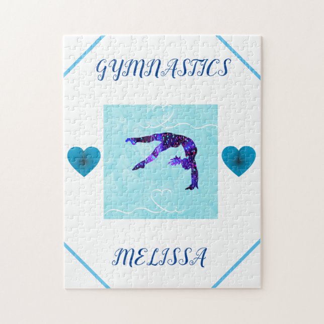 GYMNASTICS puzzle personalised. (Vertical)