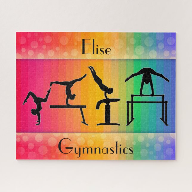 Gymnastics Puzzle - Rainbow w/ Gymnastics Events (Horizontal)