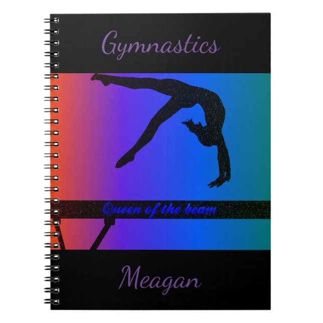 Gymnastics "Queen of the beam"  Notebook (Front)