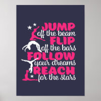 Gymnastics Quote Girl Gymnast Jump Off The Beam