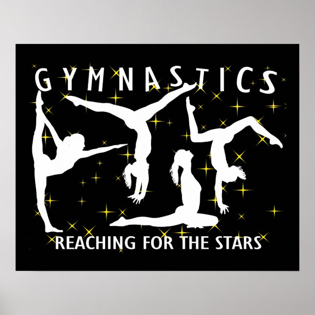 Gymnastics Reaching For The Stars Poster (Front)