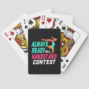 Gymnastics Ready For A Handstand Contest Playing Cards