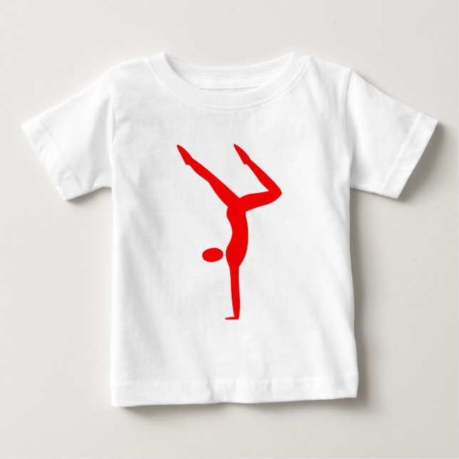 Gymnastics - Red Baby T-Shirt (Front)
