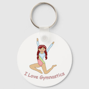 Gymnastics Redhead Key Ring