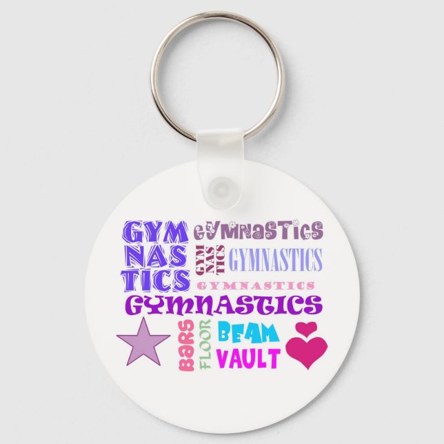 Gymnastics Repeating Key Ring (Front)