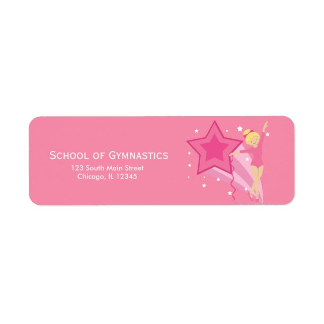 Gymnastics Return Address Label (Front)