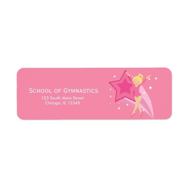 Gymnastics Return Address Label (Front)