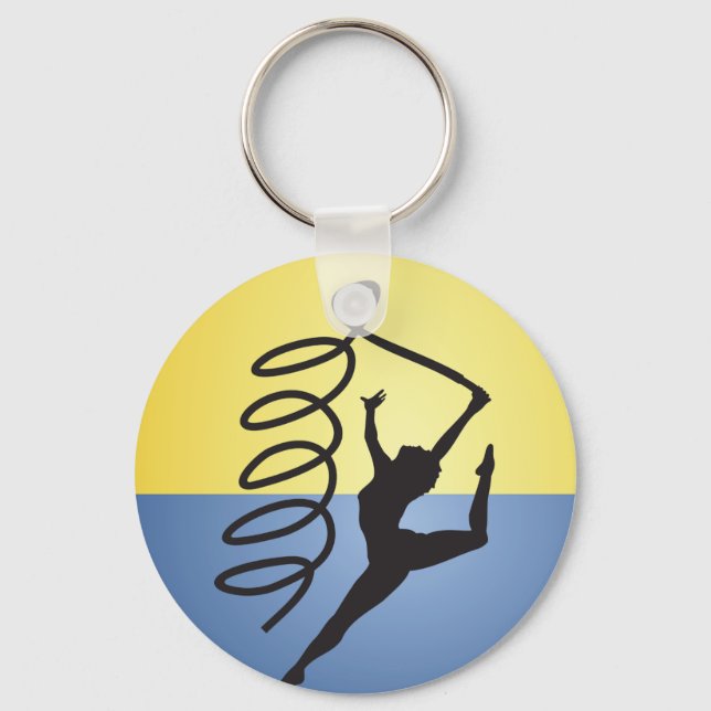 Gymnastics Ribbon Routine Keychain (Front)