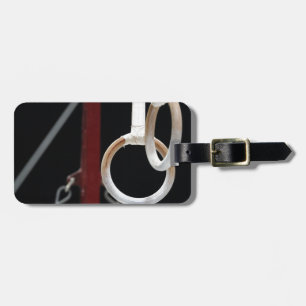 Gymnastics rings luggage tag