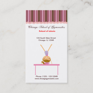 Gymnastics School Business Card