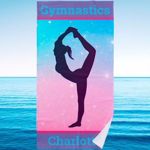 Gymnastics Scorpion Pastel Beach Towel w/ Name