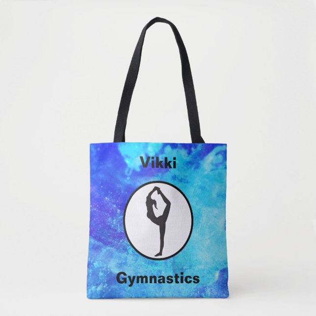 Gymnastics Scorpion Pose Watercolor Tote Bag (Front)