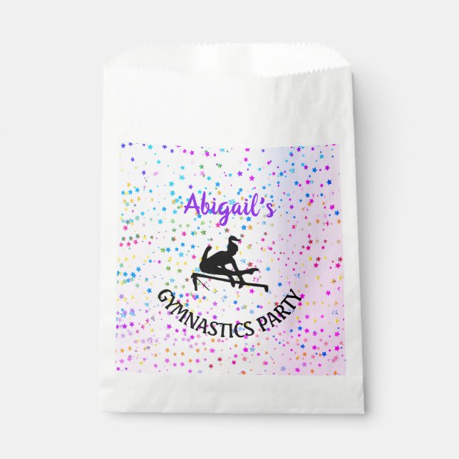 Gymnastics Shades of Colour and Stars All Over Favour Bag (Front)