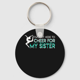 Gymnastics Sister Brother Here To Cheer Key Ring