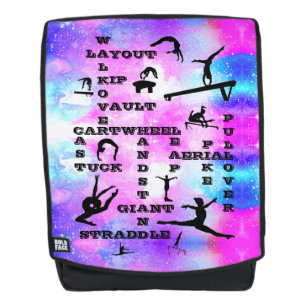 Gymnastics Skills Gymnast Crosswords Backpack