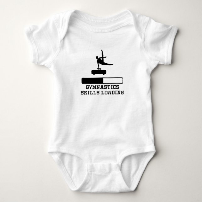 Gymnastics Skills Loading Baby Bodysuit (Front)