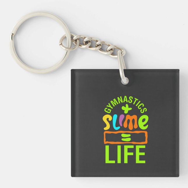 Gymnastics & Slime Key Ring (Front)