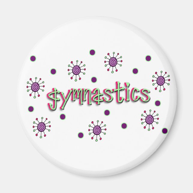 Gymnastics solar dots magnet (Front)