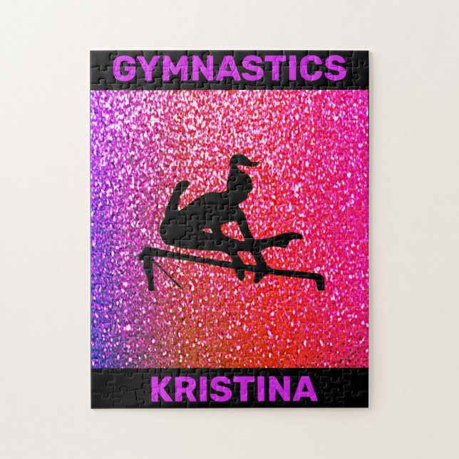 Gymnastics Sparkle Uneven Bars Girls Puzzle (Vertical)