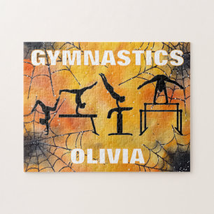 Gymnastics Spooky Spiderweb Halloween Jigsaw Puzzle
