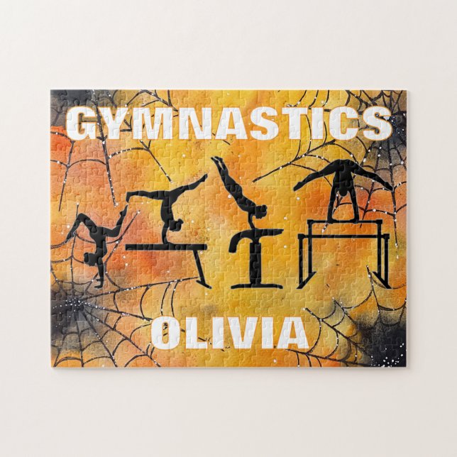 Gymnastics Spooky Spiderweb Halloween  Jigsaw Puzzle (Horizontal)