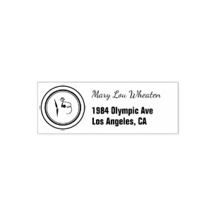 Gymnastics Sport Gymnast Tumbling Return Address Self-inking Stamp