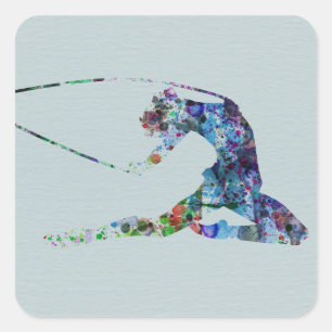 Gymnastics Square Sticker