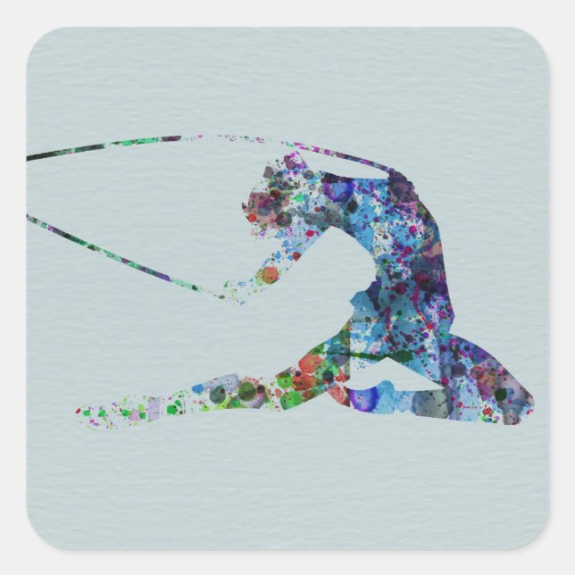 Gymnastics Square Sticker (Front)