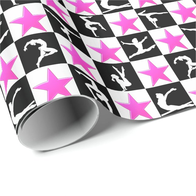 GYMNASTICS STAR WRAPPING PAPER (Roll Corner)