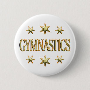Gymnastics Stars 6 Cm Round Badge