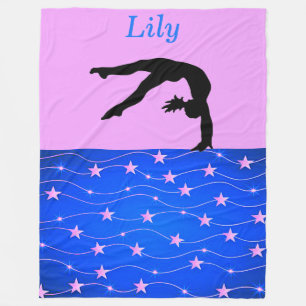 Gymnastics Stars Personalised Fleece Blanket