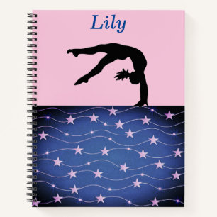 Gymnastics Stars Personalised Spiral Notebook