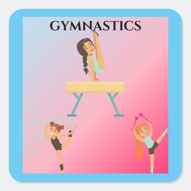 Gymnastics stickers for girl's. (Front)