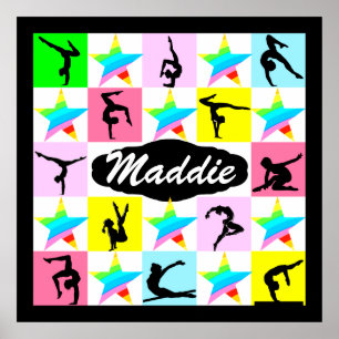 GYMNASTICS SUPER STAR PERSONALIZED POSTER