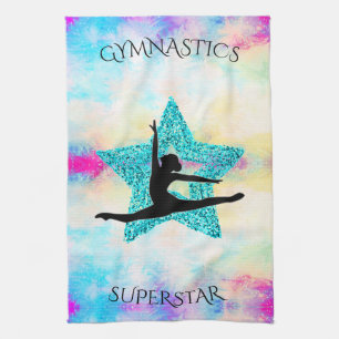 Gymnastics Superstar Tea Towel