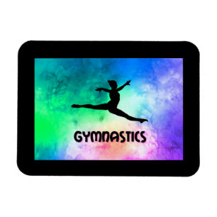 Gymnastics Switch Leap Watercolor Magnet