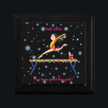Gymnastics Tell Santa I've Been Good This Year  Gift Box<br><div class="desc">Gymnastics Tell Santa I've Been Good This Year Balance Beam design with cute Christmas lights and snowflakes falling and an Elf on the beam is watching to report back to Santa!</div>