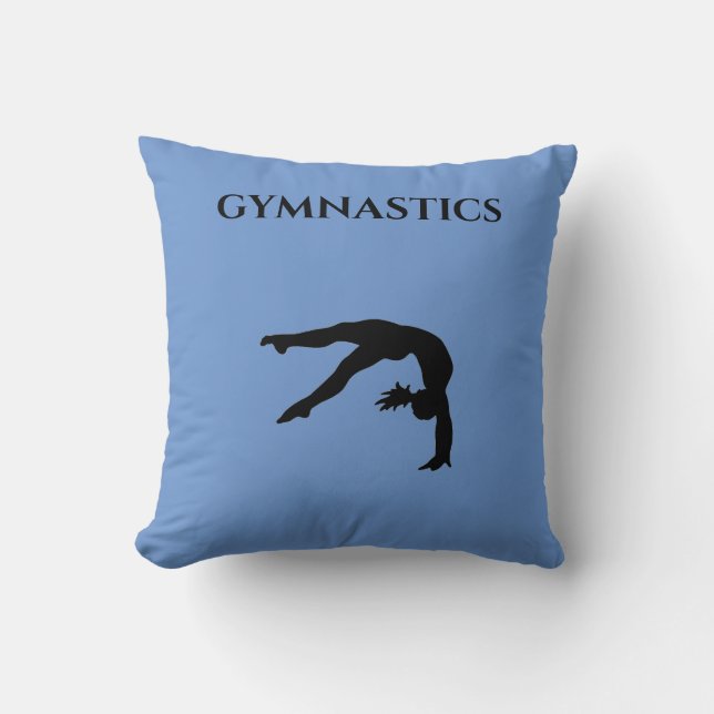 GYMNASTICS throw pillow. Cushion (Front)
