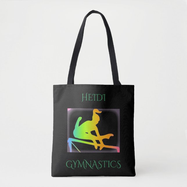 GYMNASTICS TOTE WITH CUSTOM NAME! (Front)