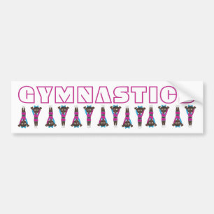 Gymnastics Tumbling Gymnast Gym Mum Coach Acrobat Bumper Sticker