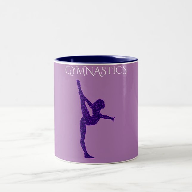 Gymnastics two toned coffee mug. Two-Tone coffee mug (Center)